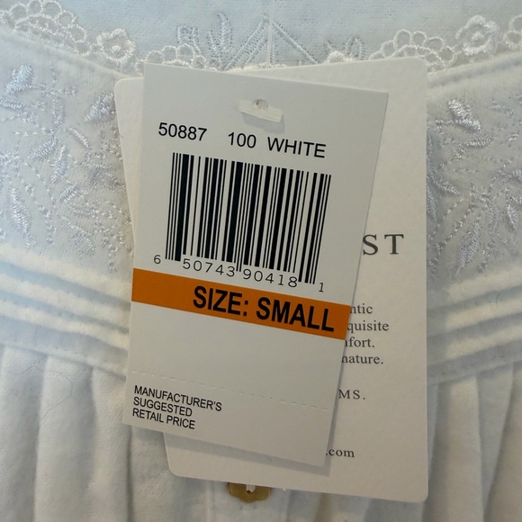 Eileen West Cotton Flannel Nightgown with Lace Trim - Picture 9 of 9